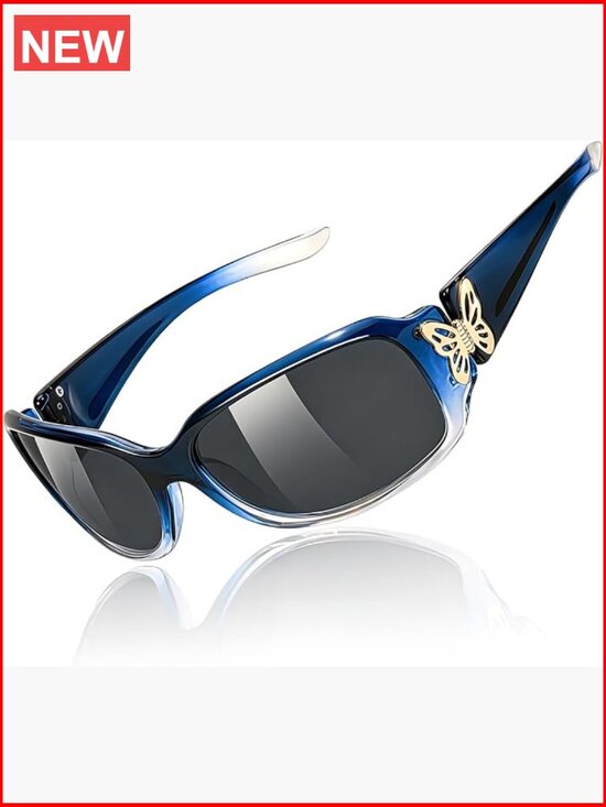 Polarized Wrap Around Butterfly Sunglasses UV400 Jackie-O Style main image 4